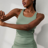 Lunya Pajamas Soft Modal Rib Curved Hem Tank - Verity Moss